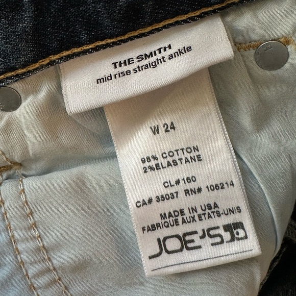 Joe’s jeans The Smith mid rise ankle straight with pearls size 24 - Picture 7 of 7